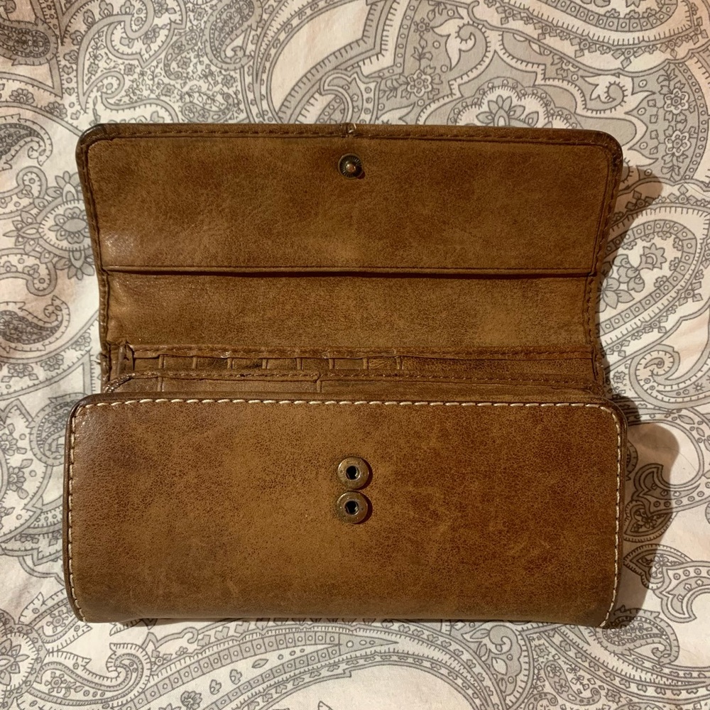 Roots Trifold Tribe Wallet 100% Genuine Leather - Picture 6 of 16